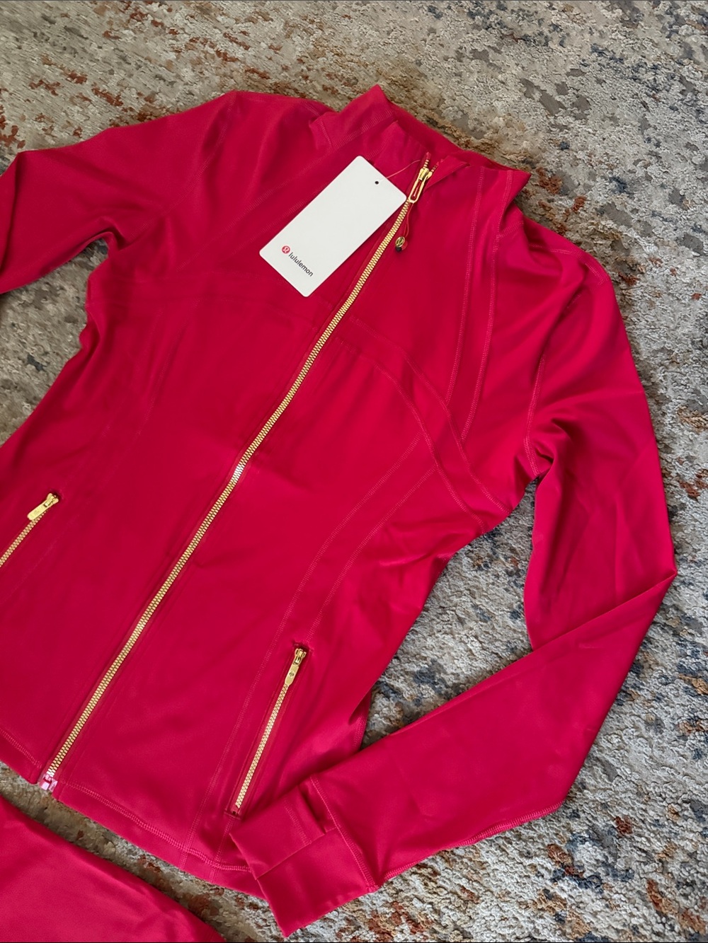 Lululemon Red  Full-Zip Jacket & Leggings Set size 10 - Picture 5 of 11